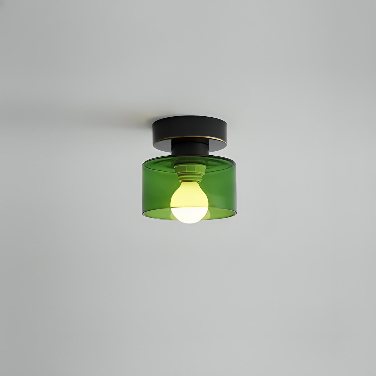 Aurel | Modern Bauhaus Cylindrical Glass Flush Mount Ceiling Light