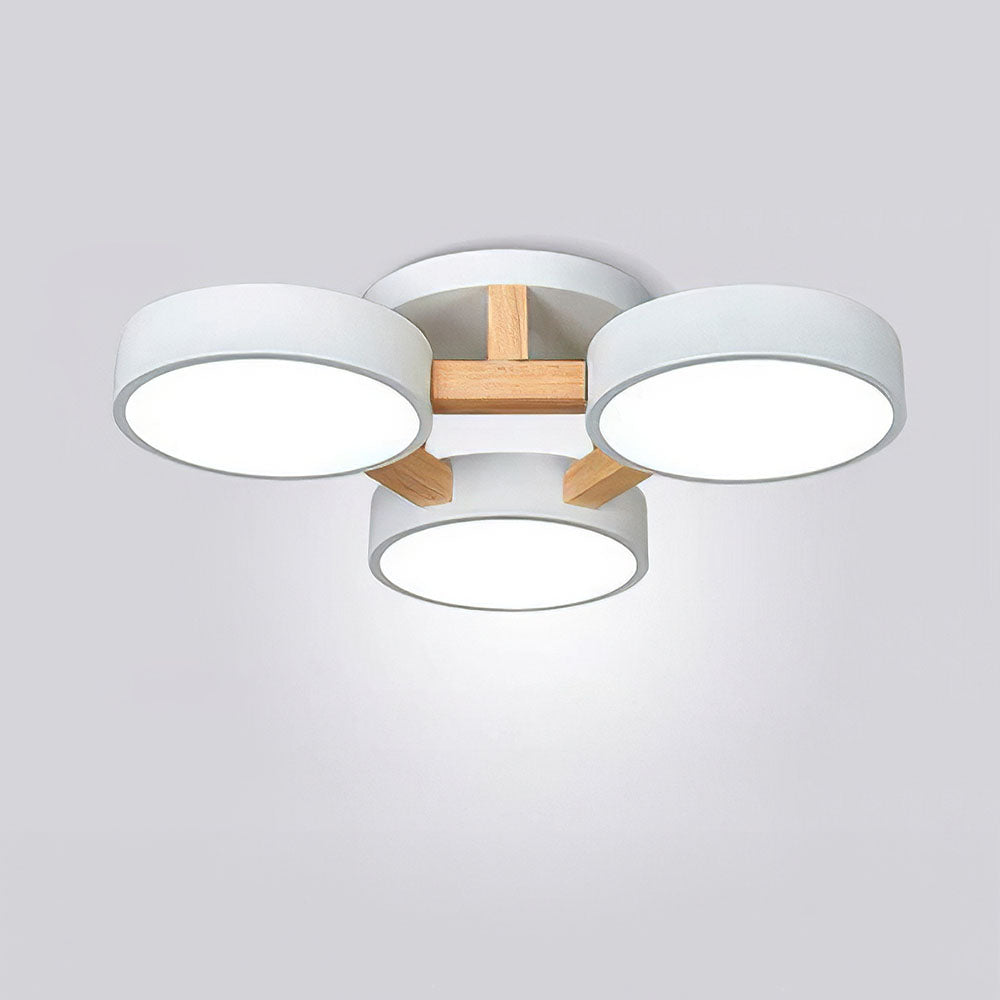 Ligne | Contemporary Geometric Wooden Flush Mount Ceiling Light
