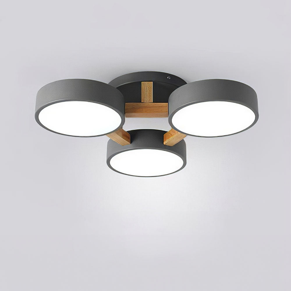 Ligne | Contemporary Geometric Wooden Flush Mount Ceiling Light