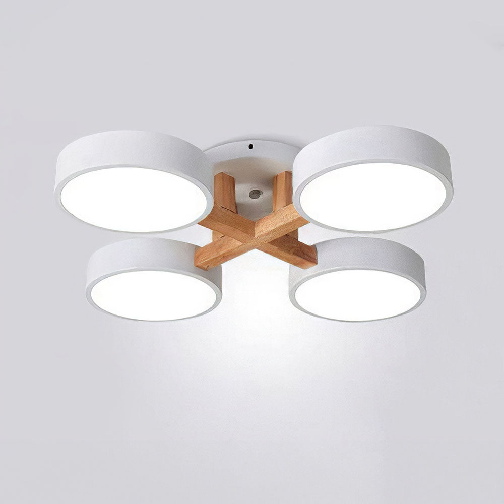 Ligne | Contemporary Geometric Wooden Flush Mount Ceiling Light