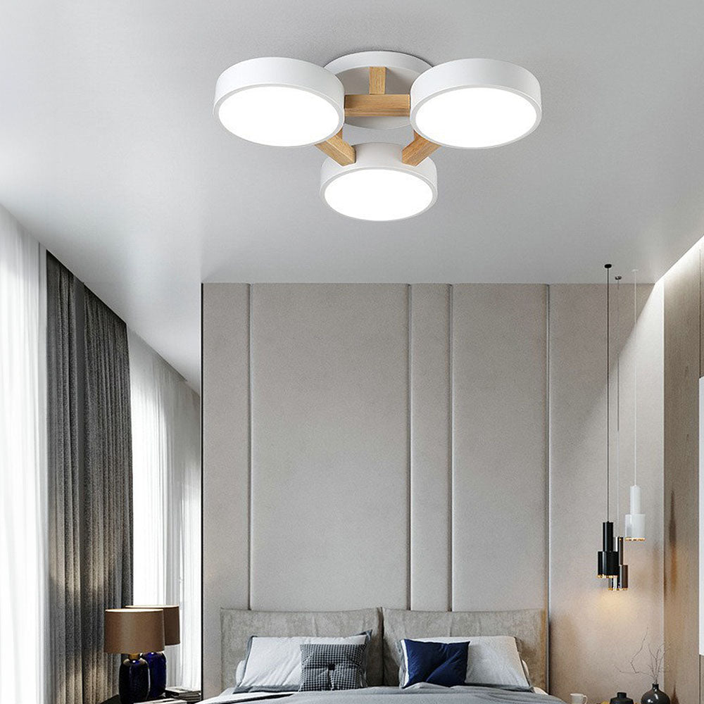 Ligne | Contemporary Geometric Wooden Flush Mount Ceiling Light