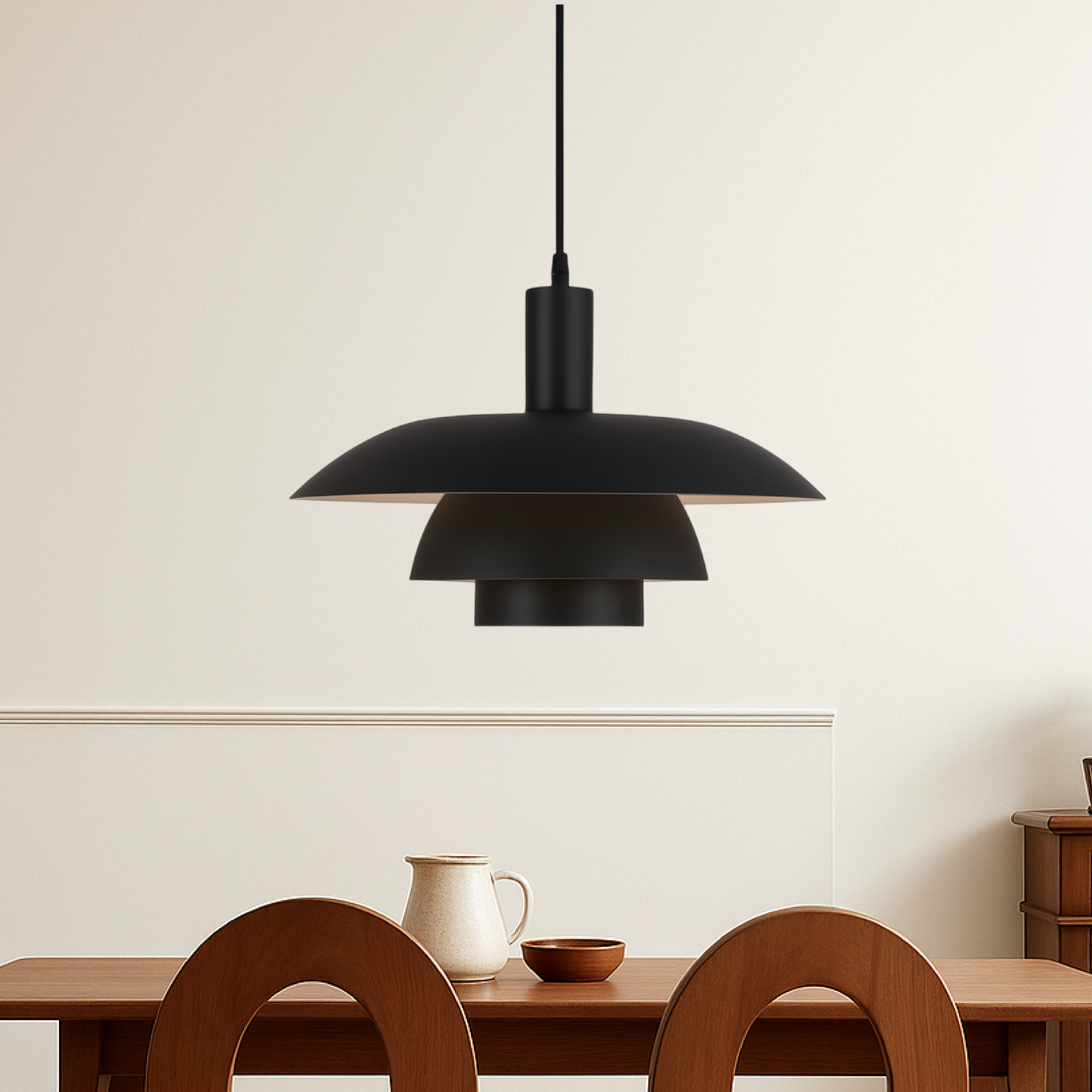 Dania | Minimalist Danish Style Layered Metal Pendant Light