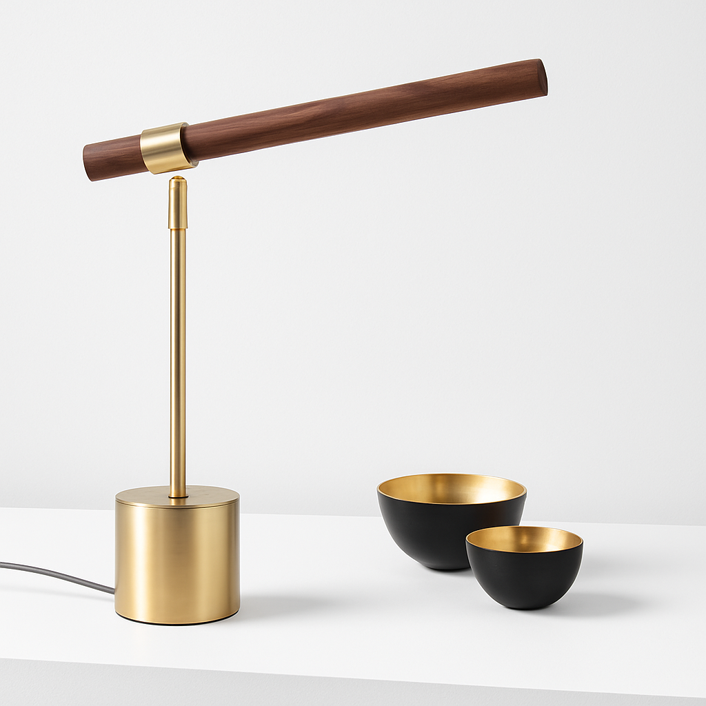 Bristhaw | Sculptural Bamboo Structural Scandinavian Desk Lamp