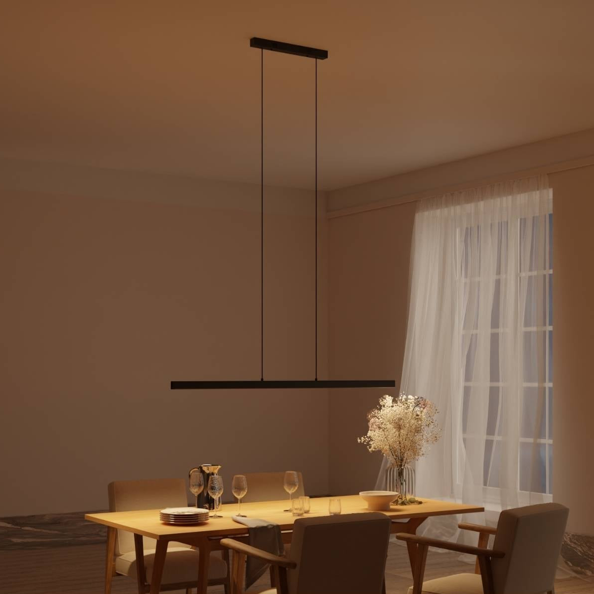 Lumis | Modern Linear Adjustable Pendant Light