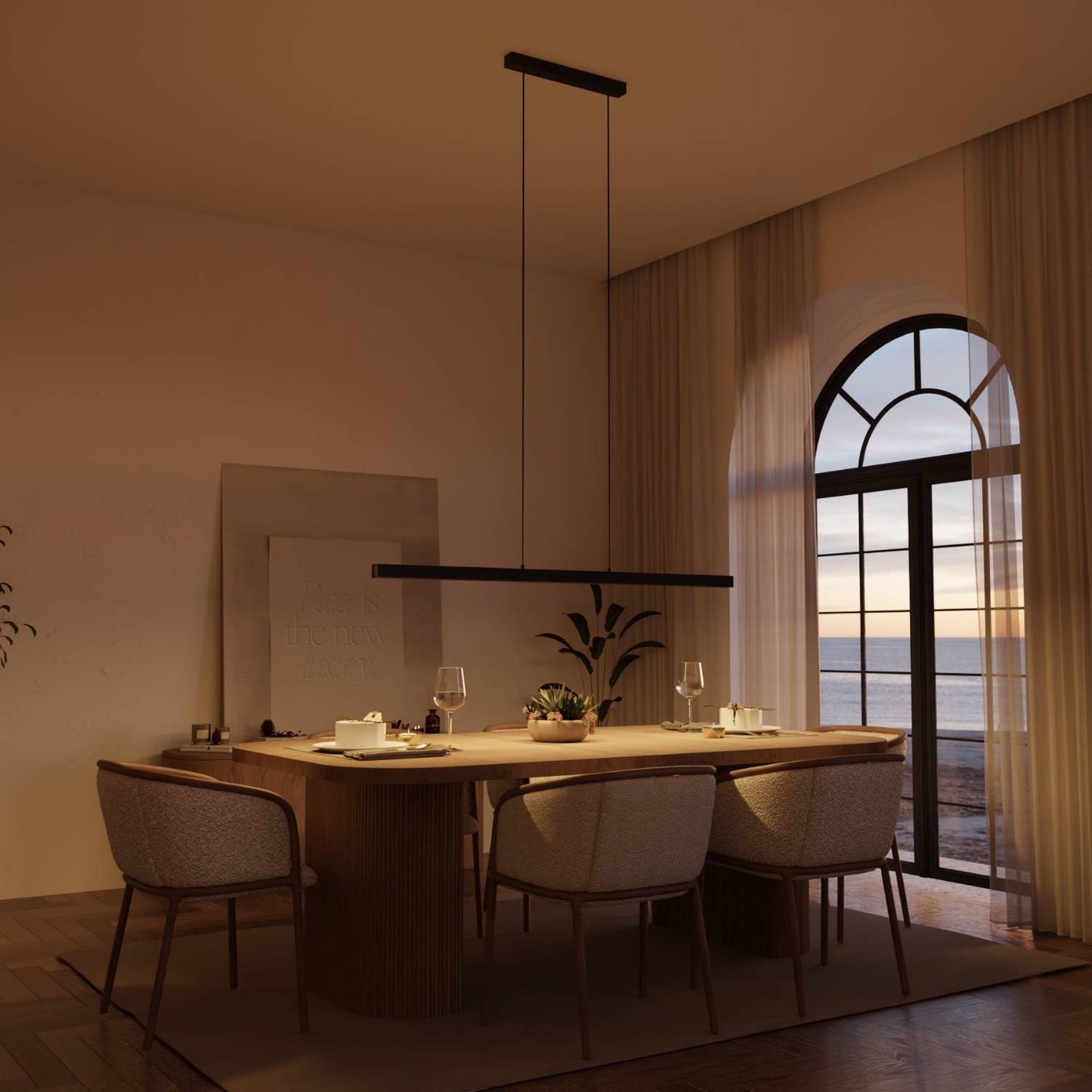 Lumis | Modern Linear Adjustable Pendant Light