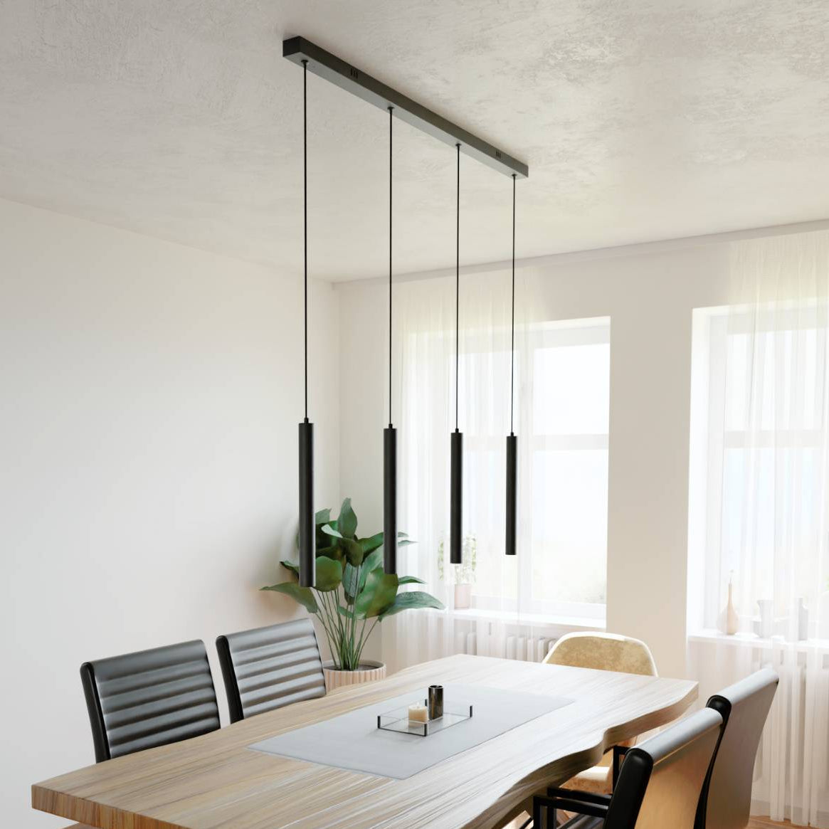 Novis | Smart LED Linear Pendant Light With Cylindrical Heads