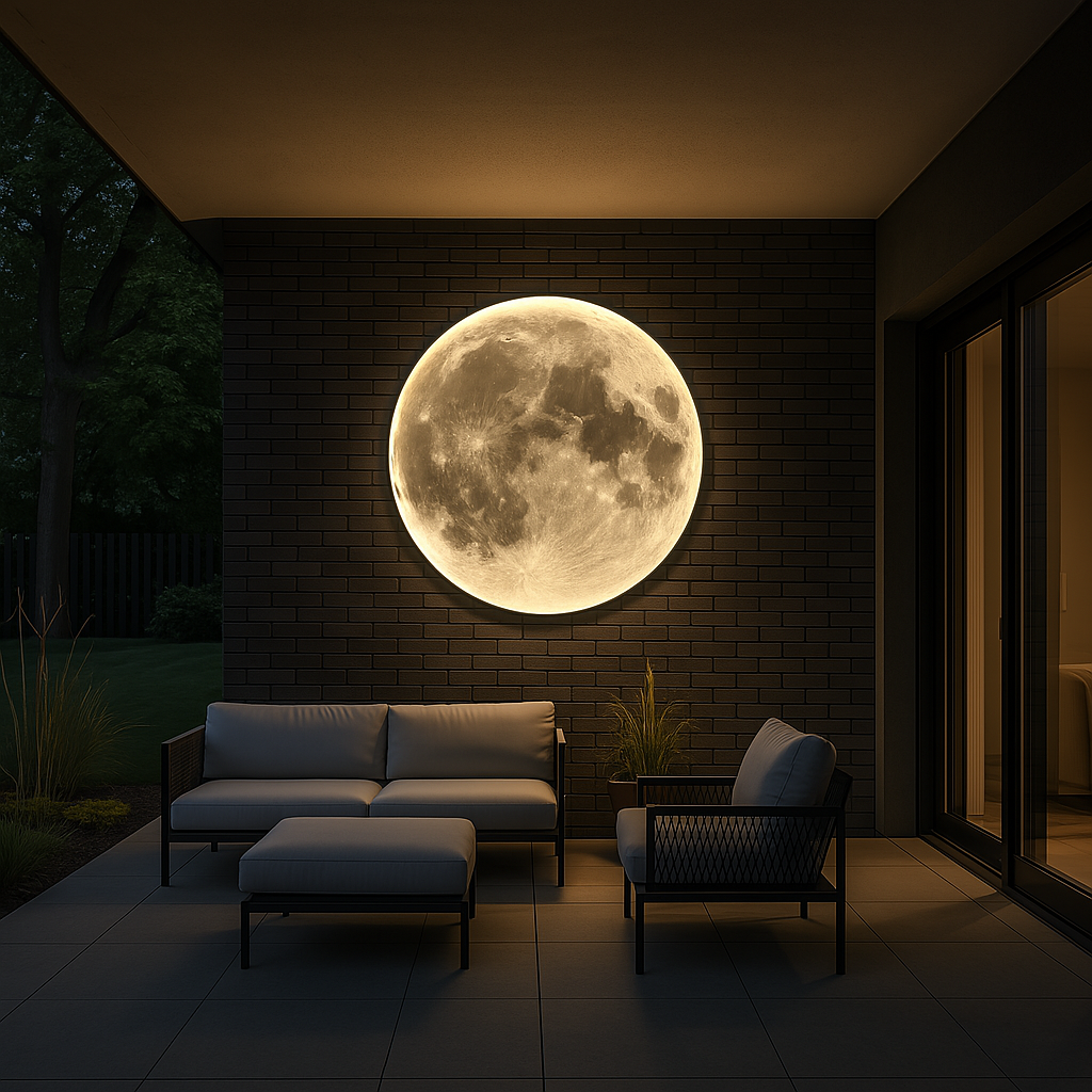 Lunari | Realistic Glowing Moon Wall Light