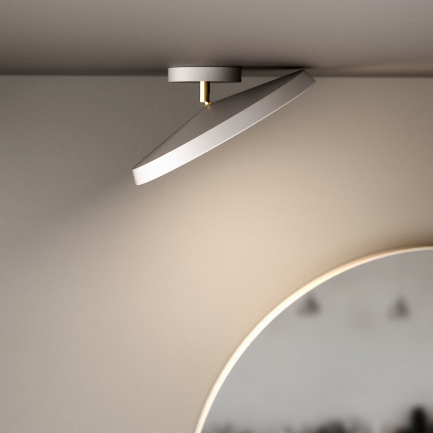 Novus | Contemporary Round Flush Mount Ceiling Light with Flat Panel