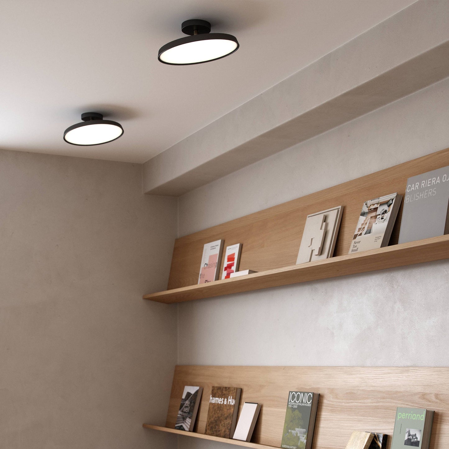 Novus | Contemporary Round Flush Mount Ceiling Light with Flat Panel
