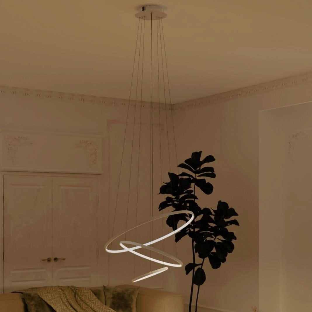 Orbis | Floating Triple Ring Pendant Light with Adjustable Height