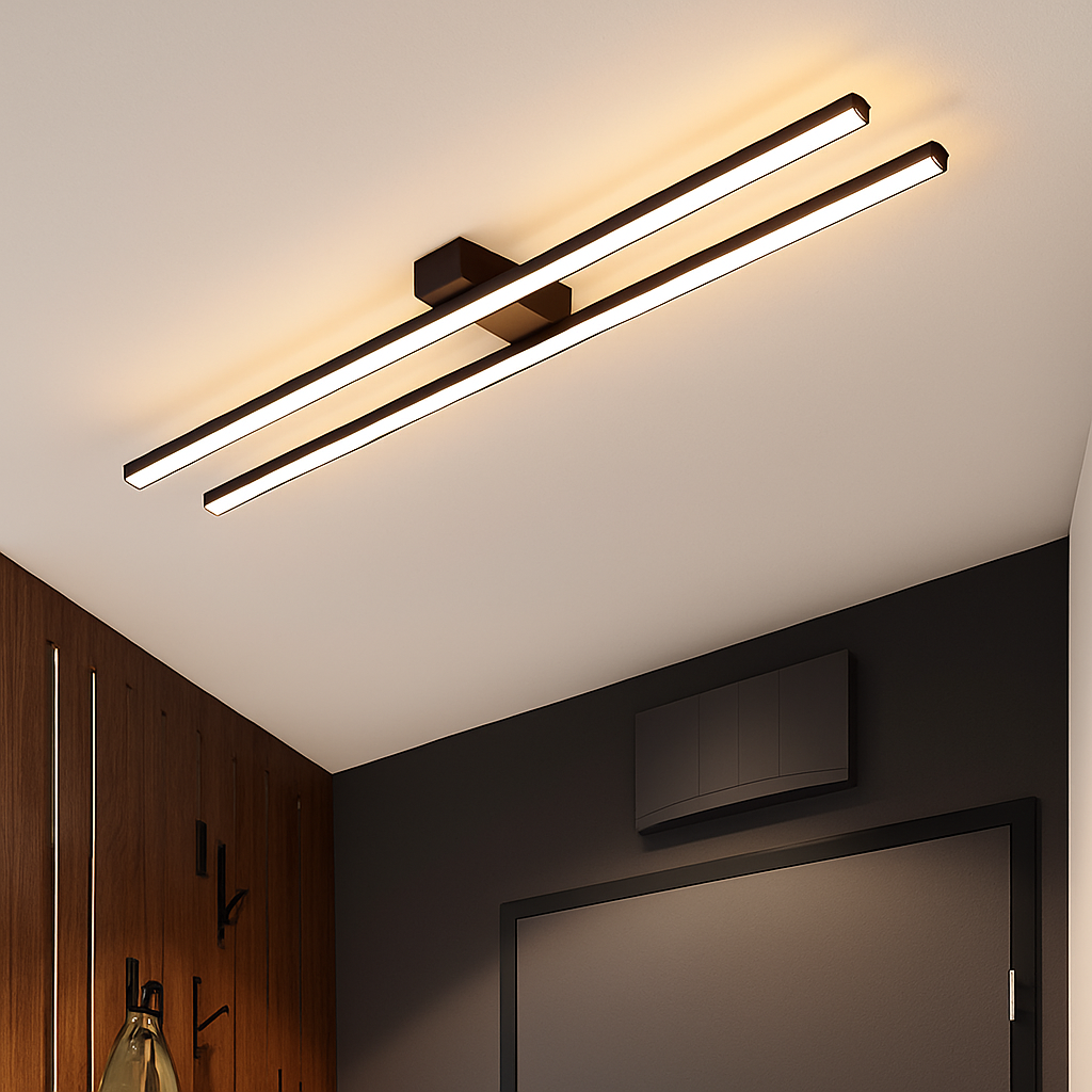 Virelow | Modern Slim Industrial Linear Bar Ceiling Light Fixture
