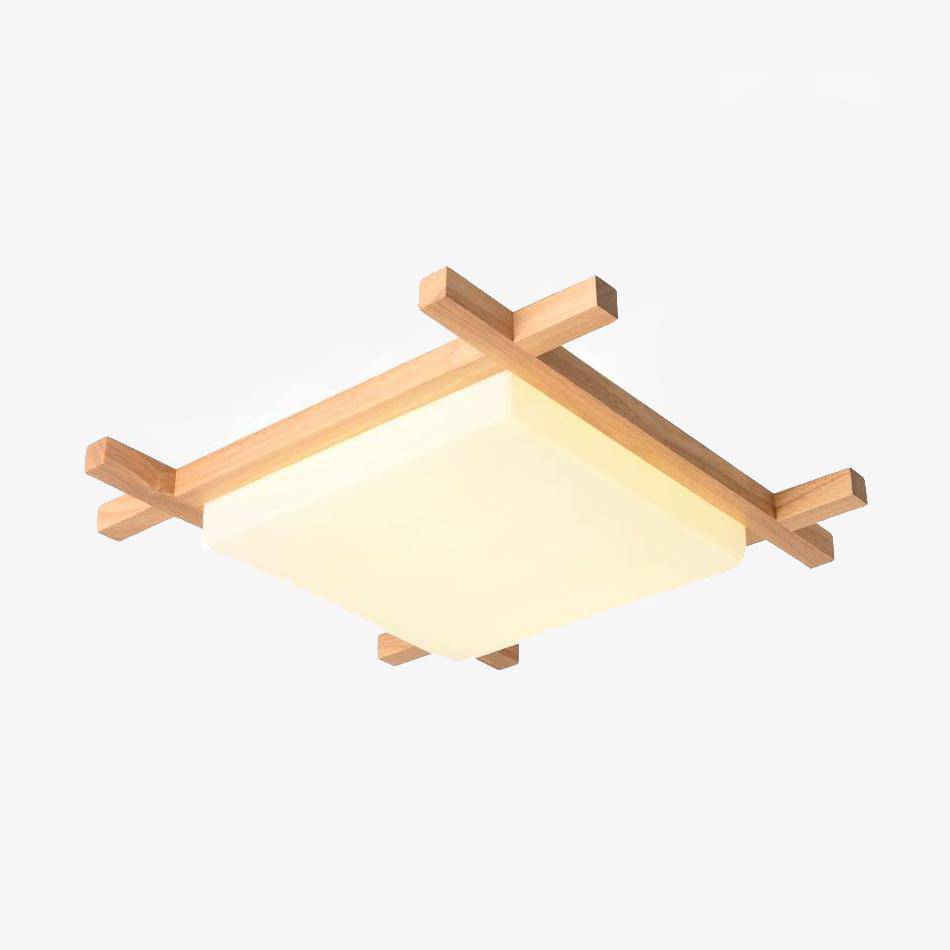 Tasmarith | Nordic Linear Block Wood Ceiling Light Fixture