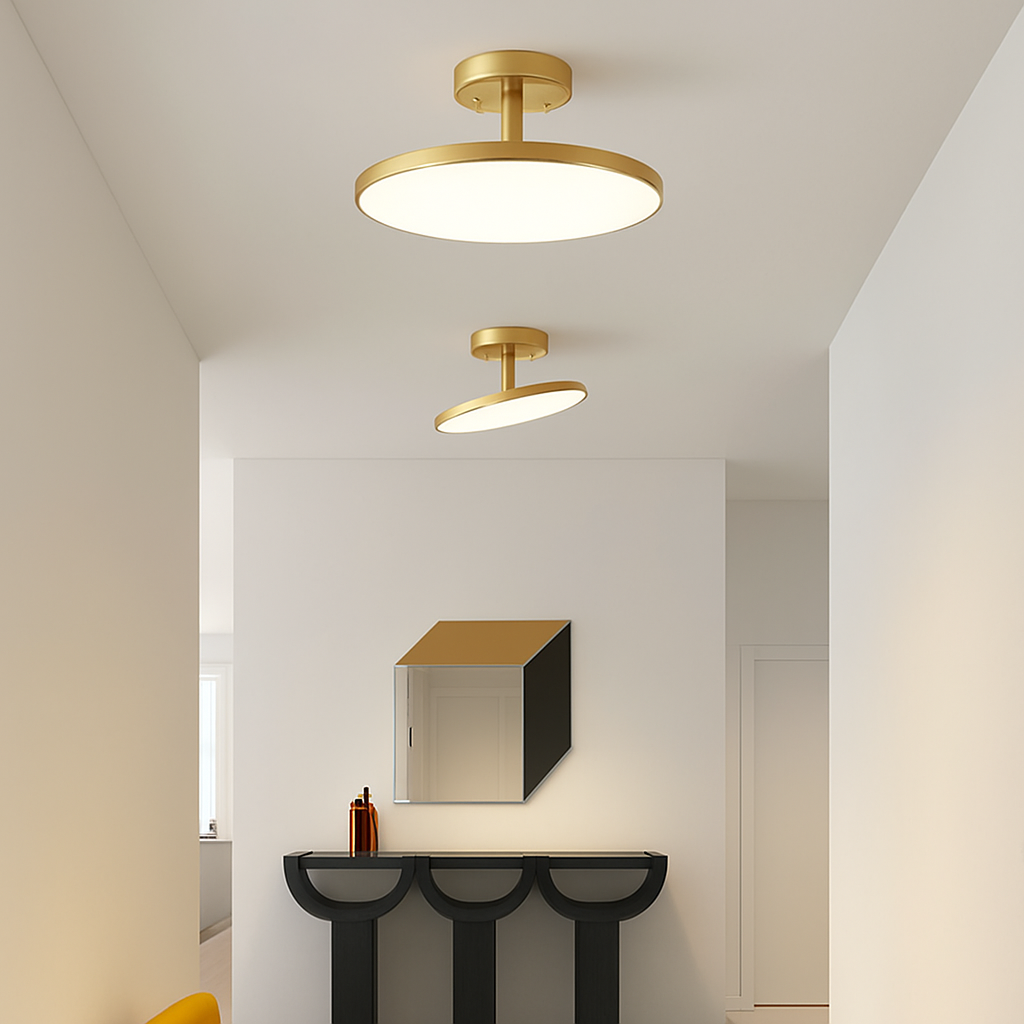 Verust | Minimalist Rotatable Circular Copper Modern Ceiling Light