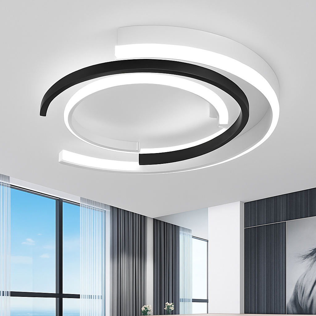 Sarqelle | Modern Circular Arc Ring Flush Mount Ceiling Light
