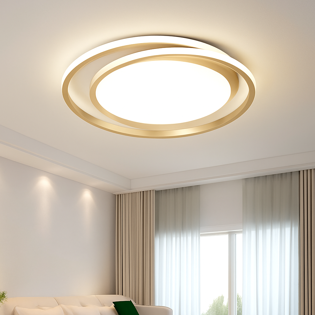 Vandorim | Polished Intersecting Rings Ceiling Light
