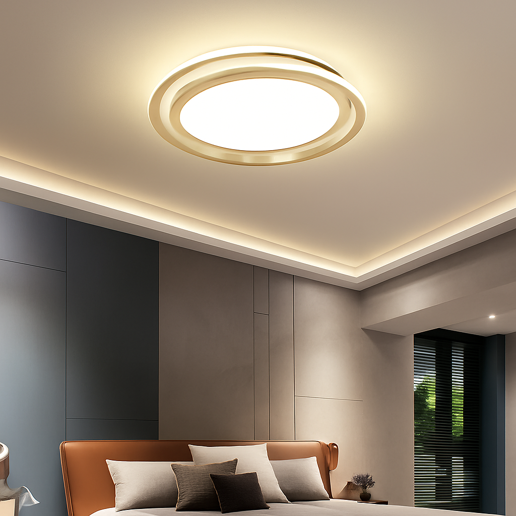 Vandorim | Polished Intersecting Rings Ceiling Light