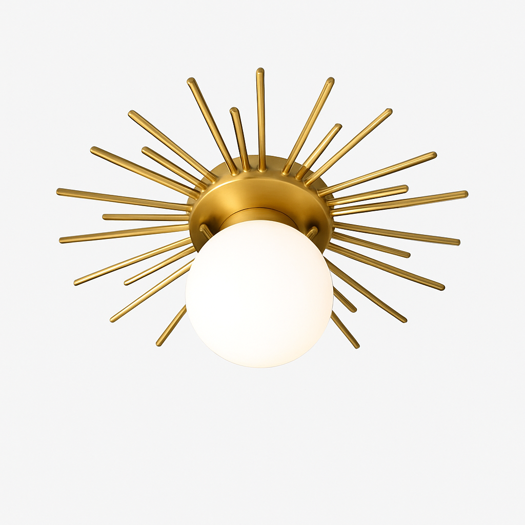 Kelvindre | Orbital Frosted Globe Mid Century Ceiling Light