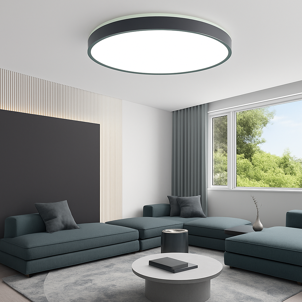 Zyldor | Slim Circular Modern Metal Flush Mount Ceiling Light