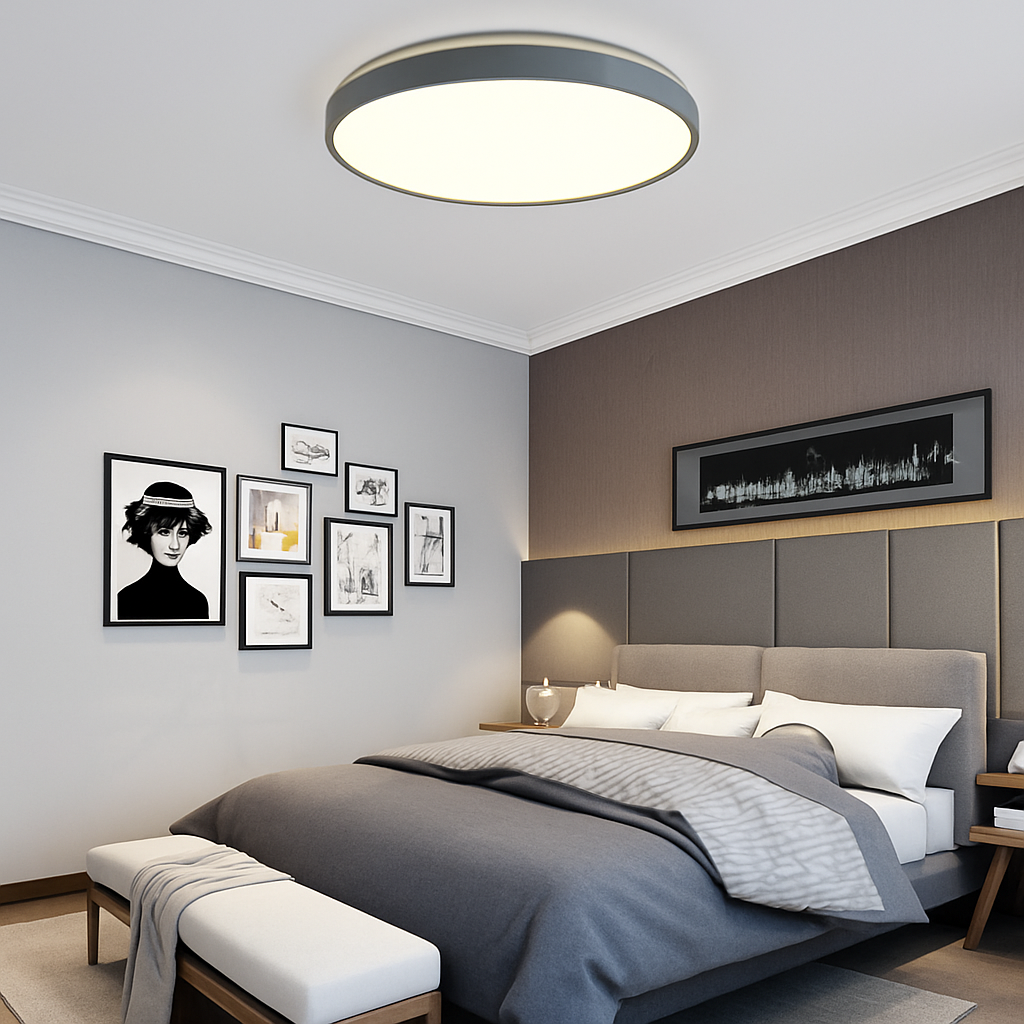 Zyldor | Slim Circular Modern Metal Flush Mount Ceiling Light