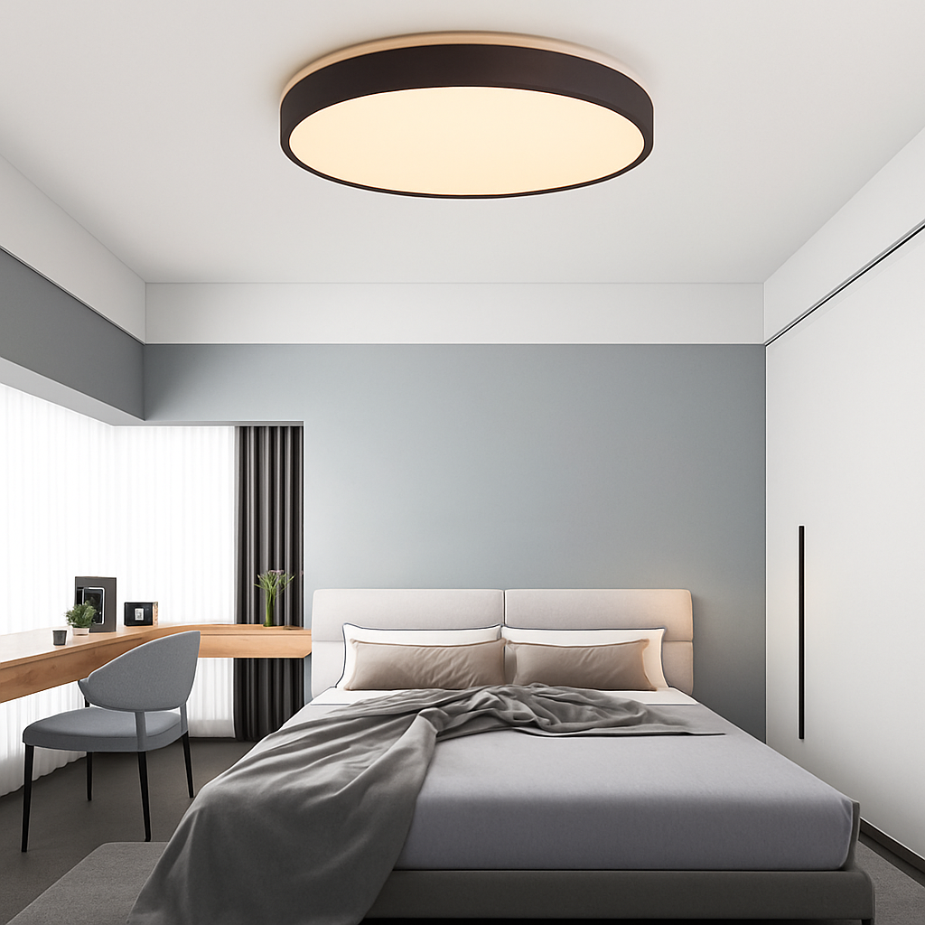 Zyldor | Slim Circular Modern Metal Flush Mount Ceiling Light