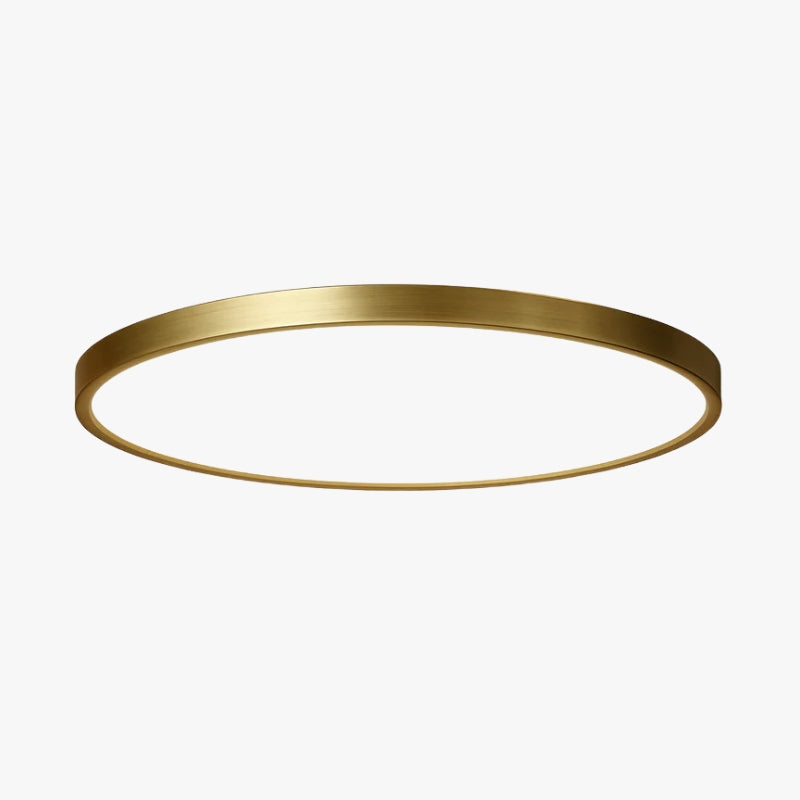 Velrion | Ultra Slim Modern Minimalist Copper Effect Flush Mount Ceiling Light