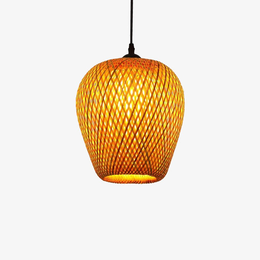 Kelsimor | Braided Bamboo Basket Pendant Light