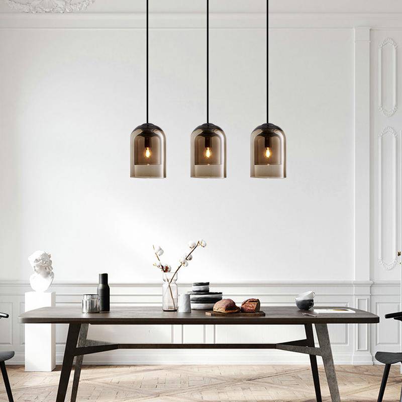 Kendervon | Tubular Tinted Glass Architectural Pendant Light