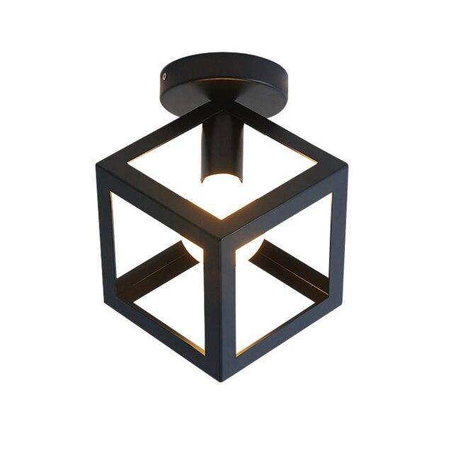 Zorquence | Geometric Cage Industrial Flush Mount Ceiling Light