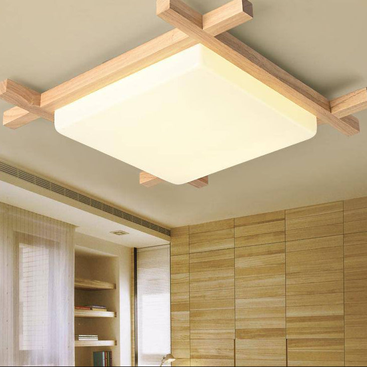 Tasmarith | Nordic Linear Block Wood Ceiling Light Fixture