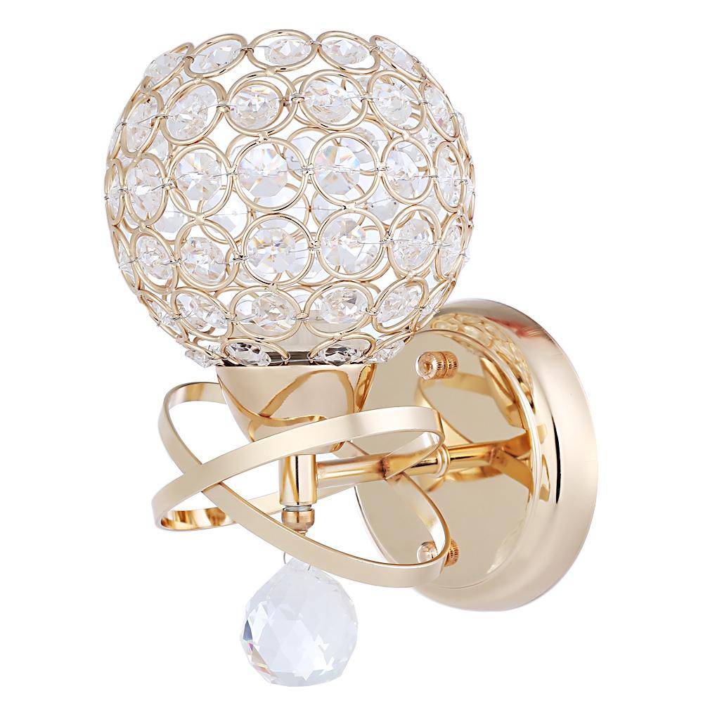 Miravold | Antique Spherical Crystal Ornamented Wall Light