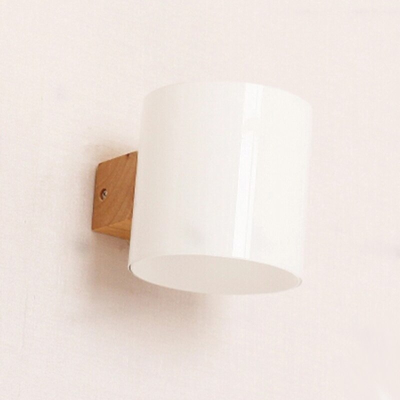 Krythall | Industrial Textured Wood And Frosted Glass Wall Light
