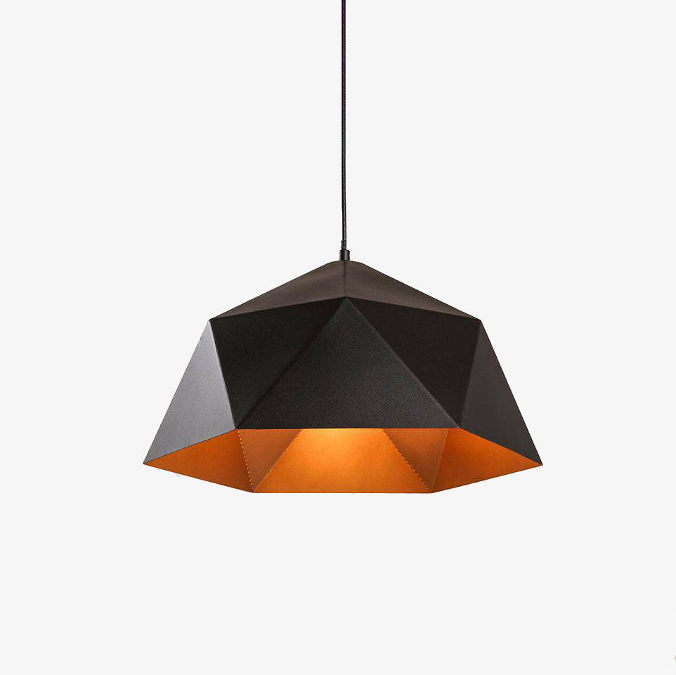 Veldoran | Ribbed Geometric Cone Industrial Metal Pendant Light