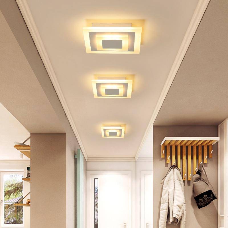 Veldoran | Slim Square Minimalist Flush Mount Ceiling Light