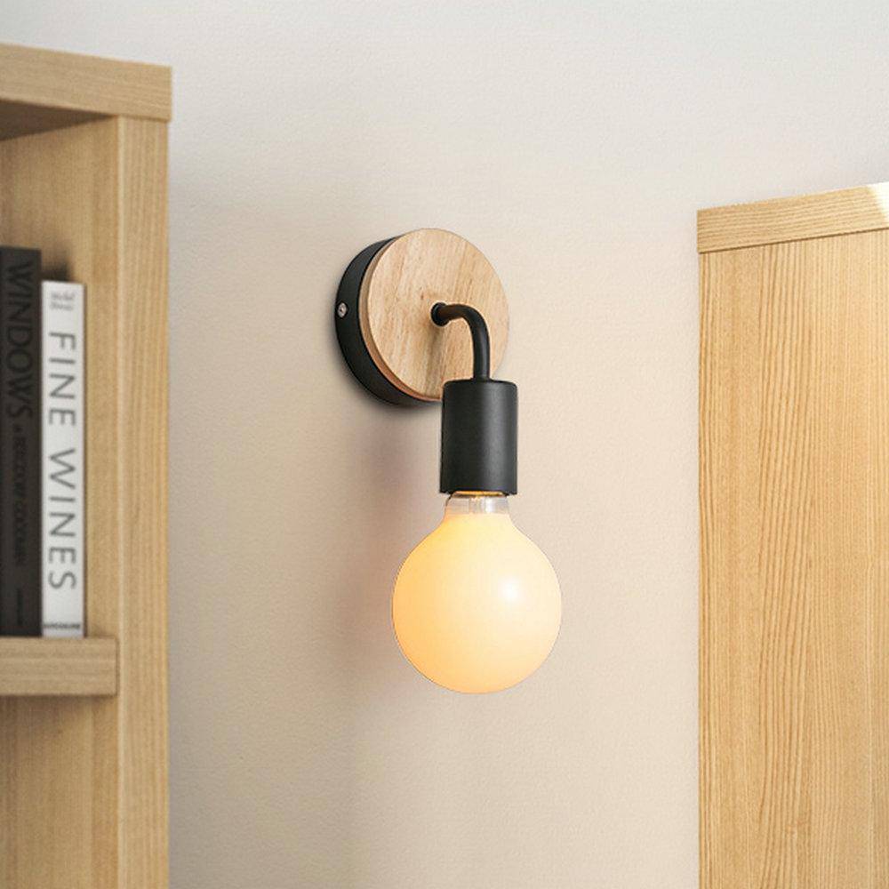 Vaelisth | Minimalist Scandinavian Wood Bracket Wall Light
