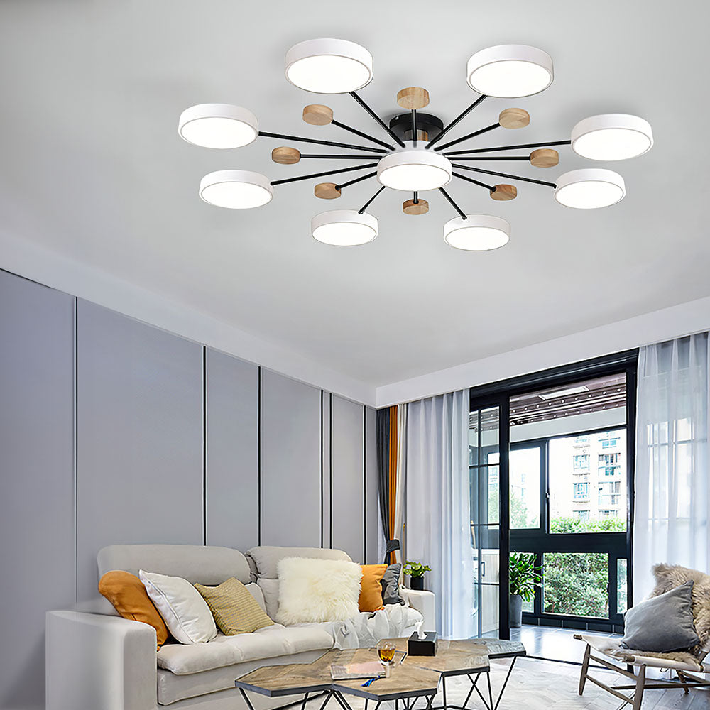 Sylve | Nordic Style Round Flat Panel Ceiling Light