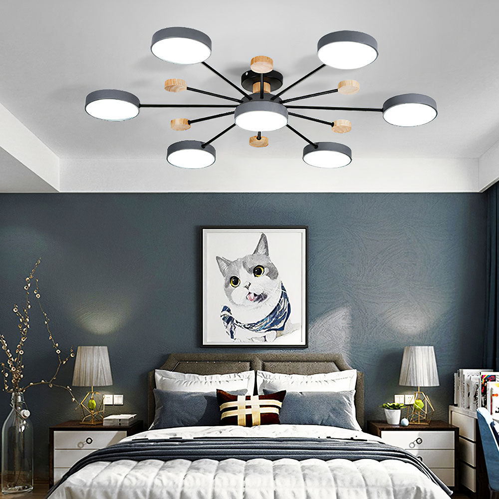 Sylve | Nordic Style Round Flat Panel Ceiling Light