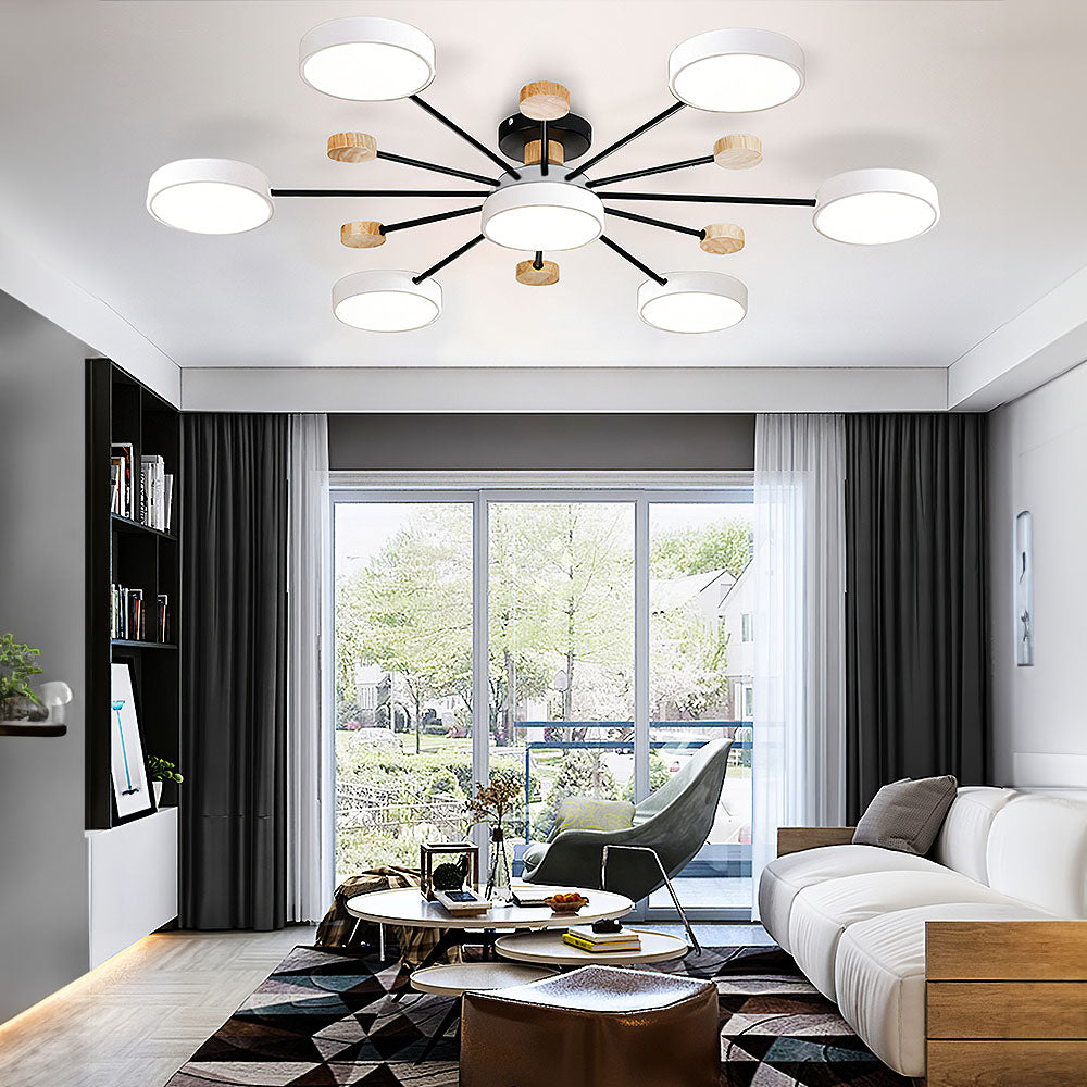 Sylve | Nordic Style Round Flat Panel Ceiling Light