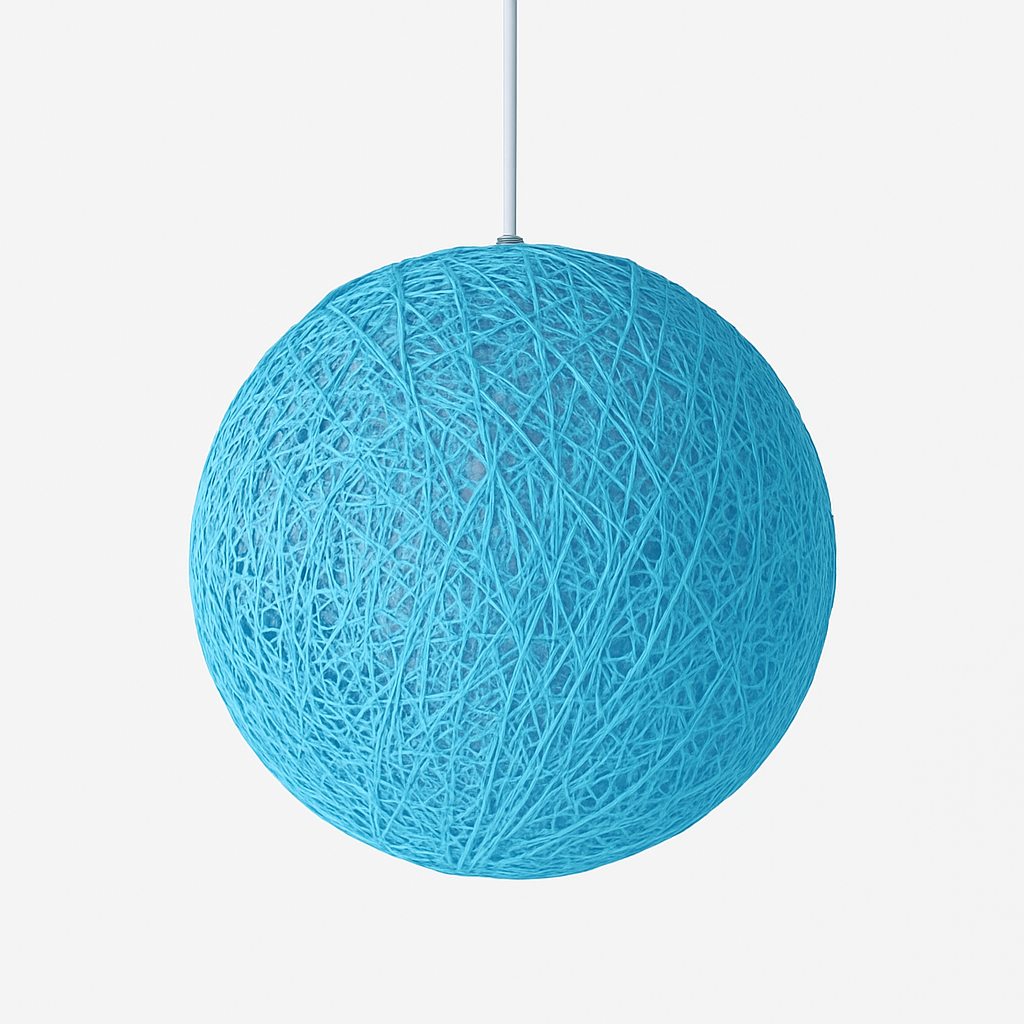 Verithon | Elegant Wicker Paper Cocooning Globe Pendant Light