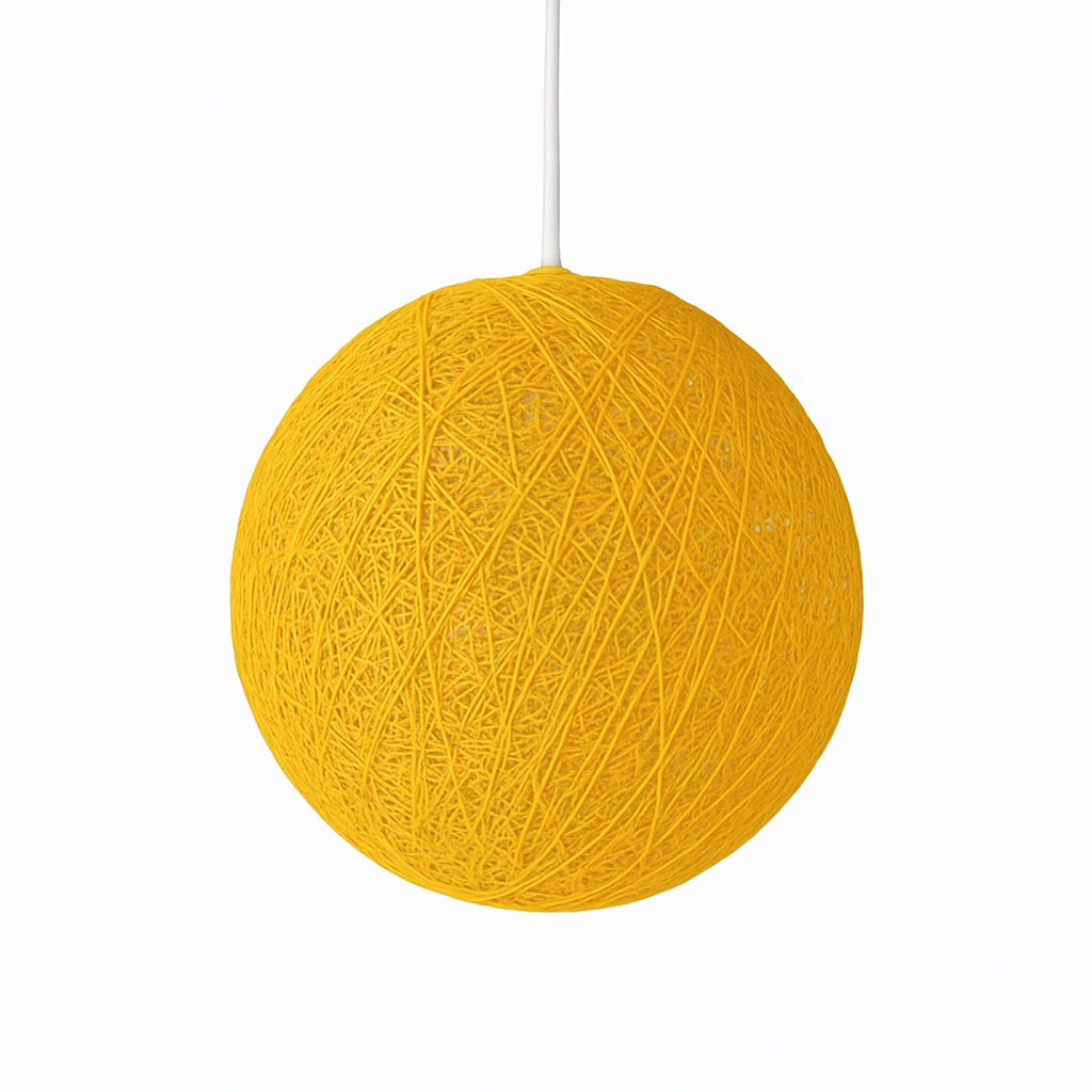 Verithon | Elegant Wicker Paper Cocooning Globe Pendant Light