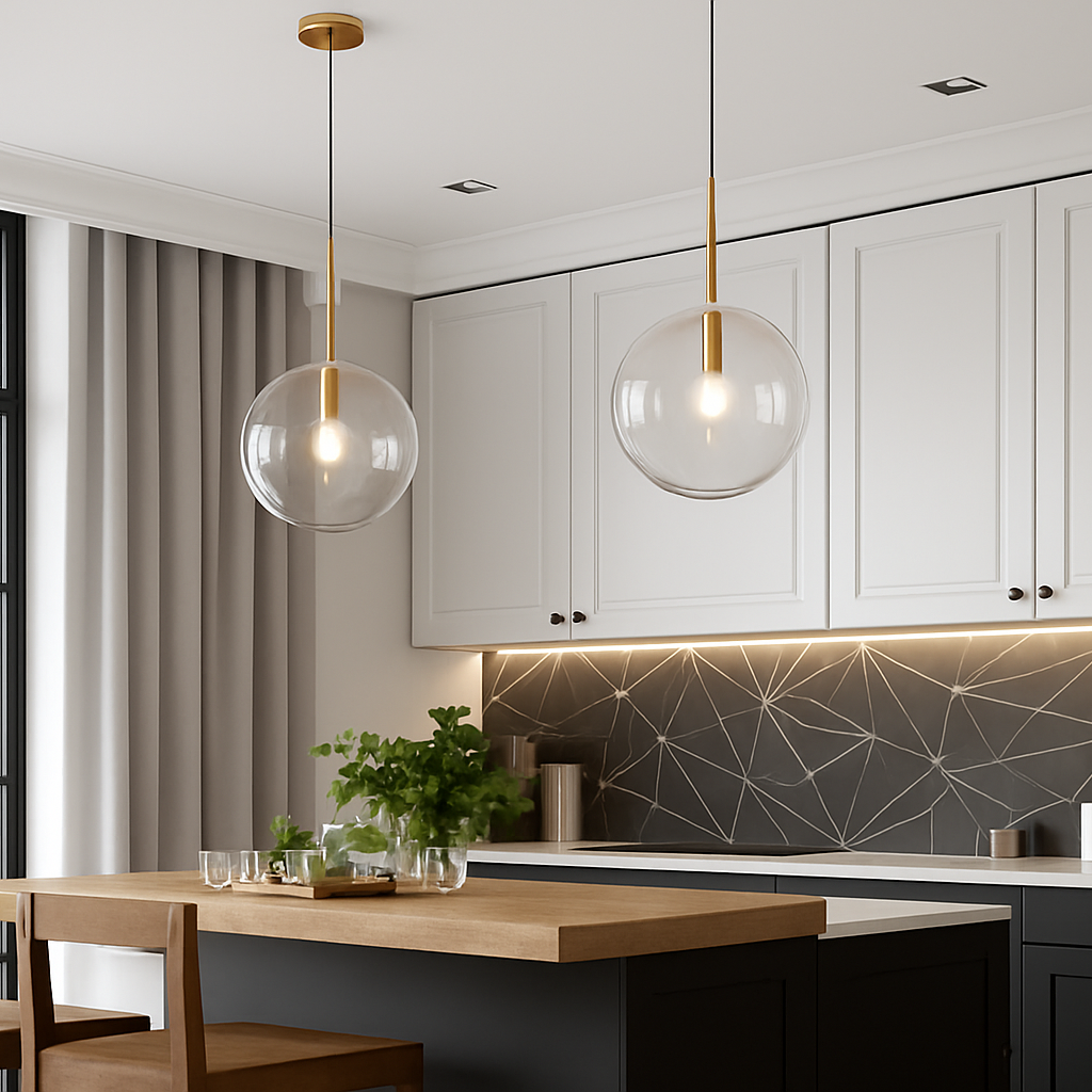 Verqis | Modern Nordic Glass Globe Ball Hanging Pendant Light