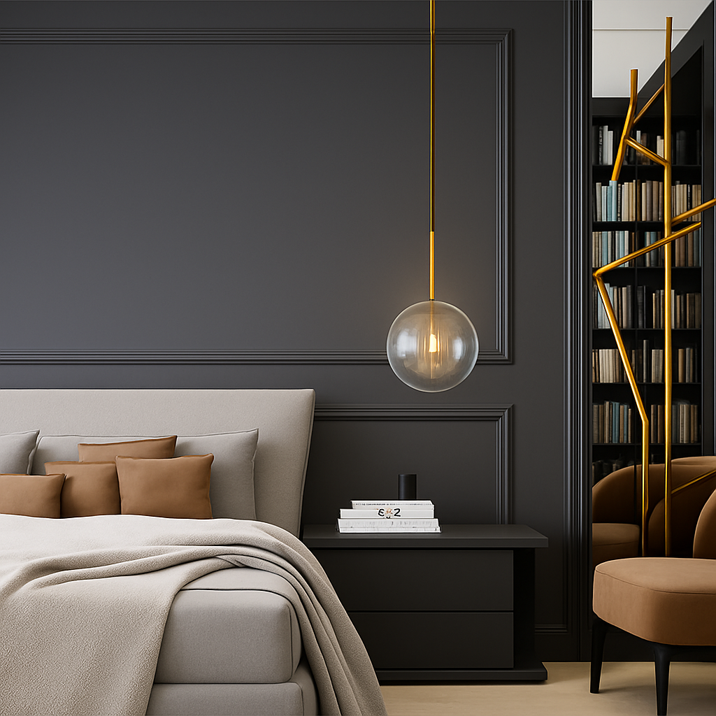 Verqis | Modern Nordic Glass Globe Ball Hanging Pendant Light