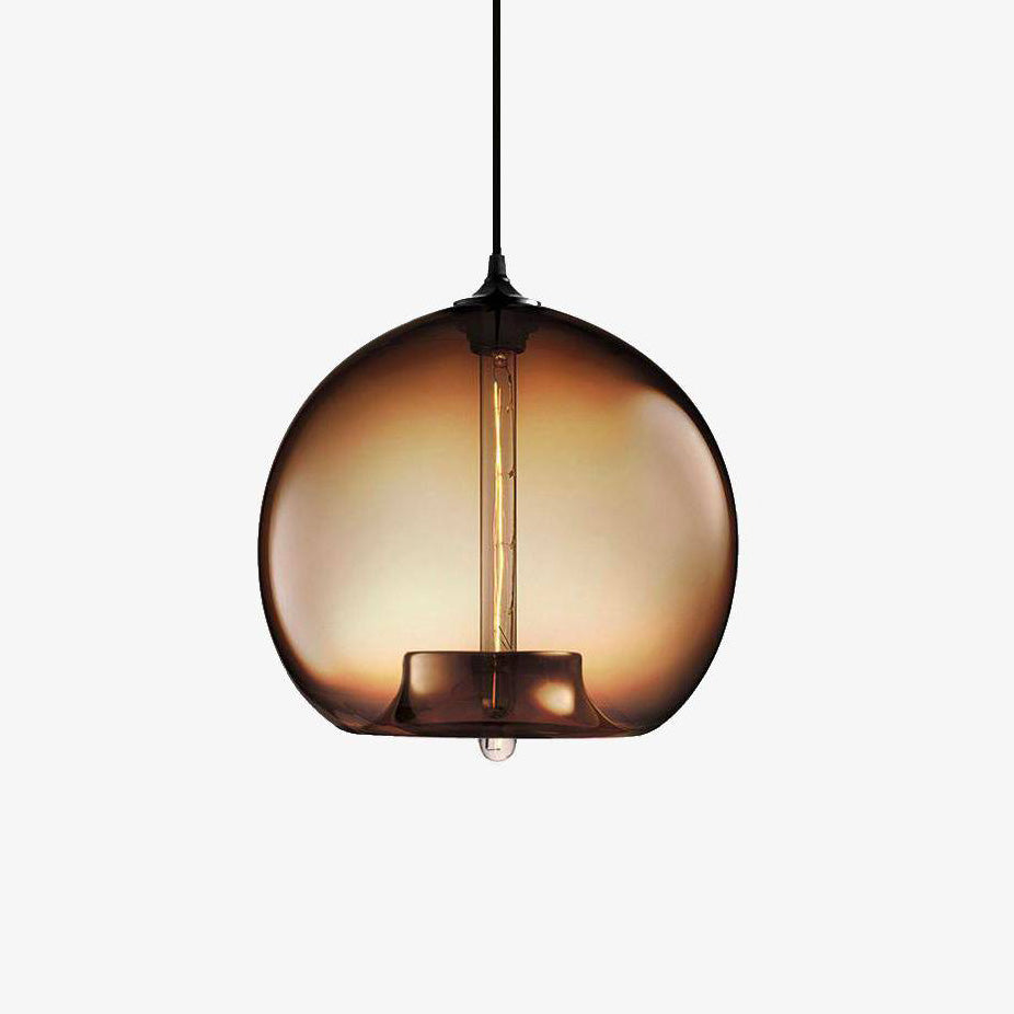 Belmounda | Modern Spherical Tinted Glass Orb Pendant Light