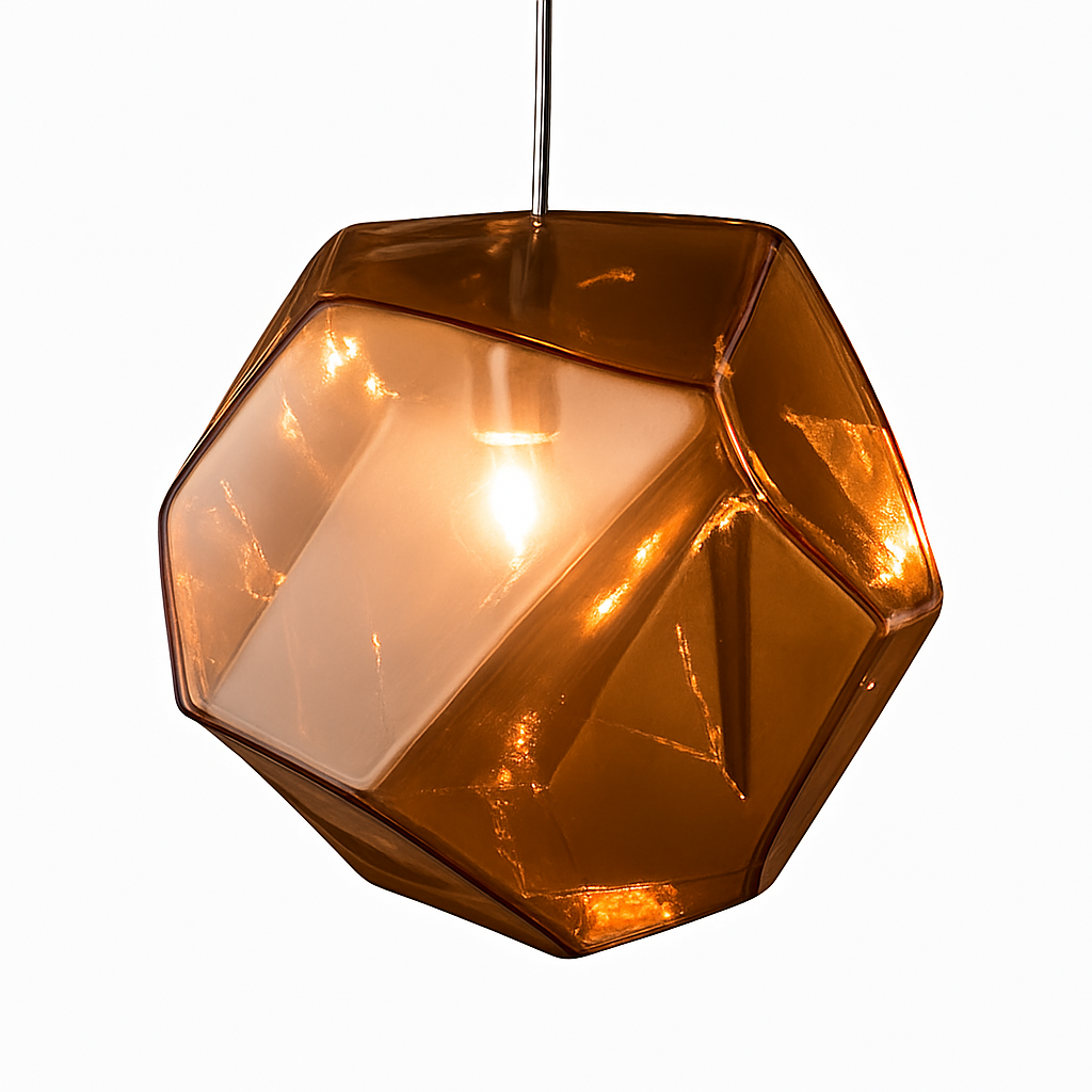 Throstle | Articulated Crystalline Sculptural Glass Pendant Light