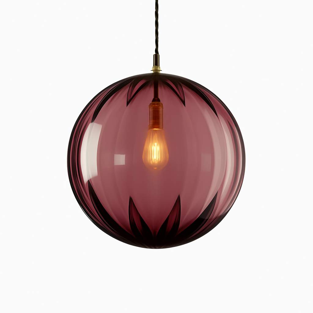 Valdory | Modern Tinted Glass Globe Ball Pendant Light