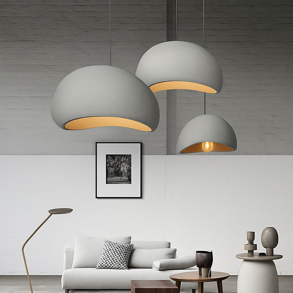 Vedrixle | Modern Sculptural Minimalist Curved Polymer Pendant Light