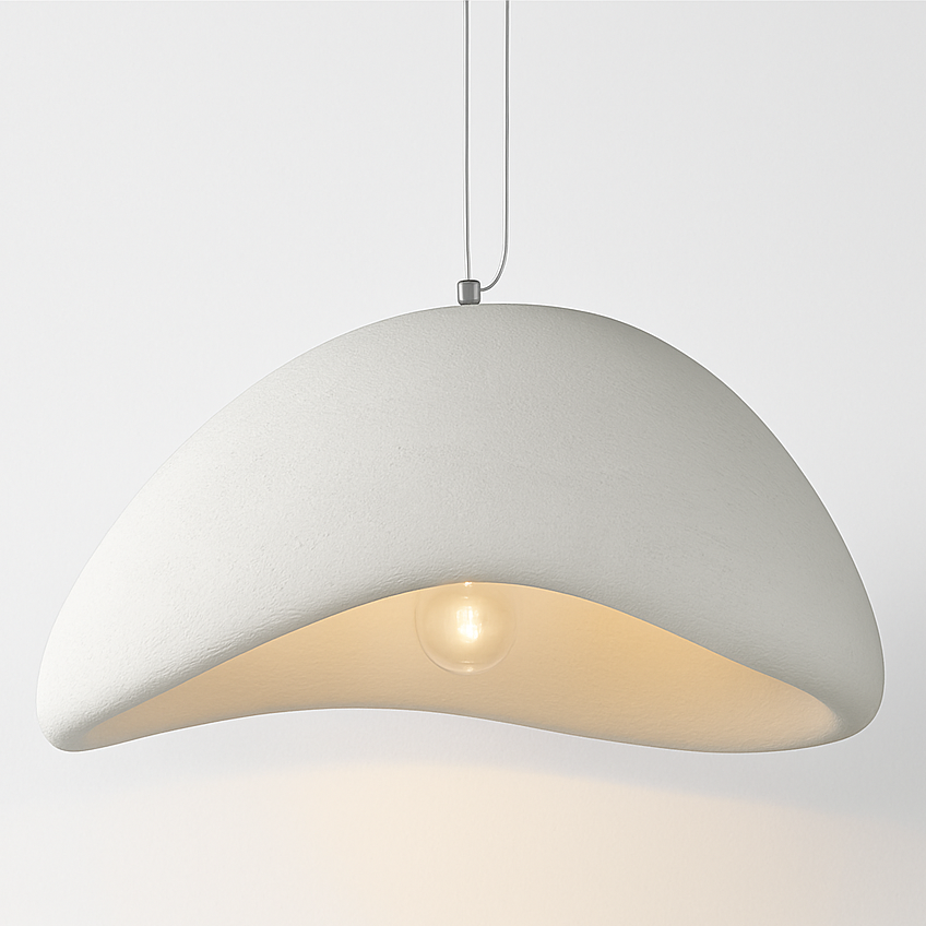 Vedrixle | Modern Sculptural Minimalist Curved Polymer Pendant Light