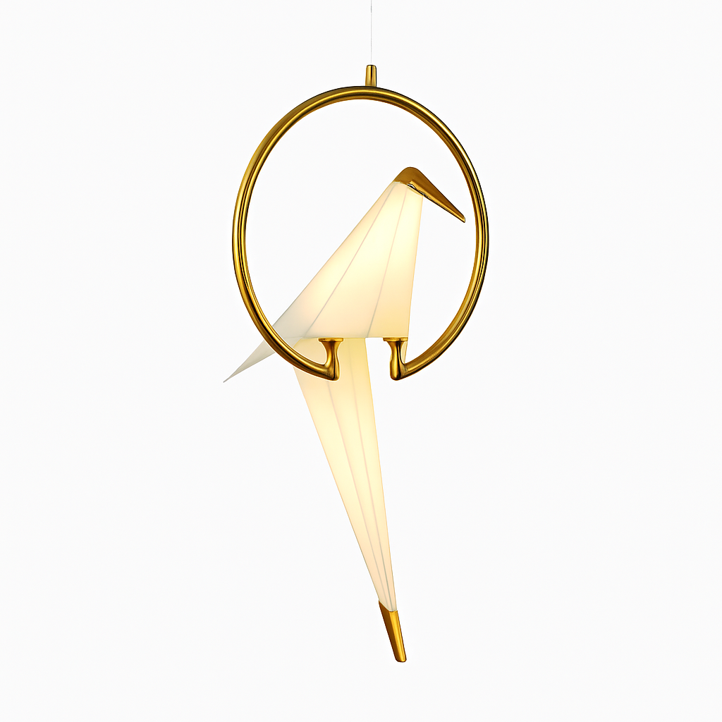 Kryntara | Bohemian Circular Silhouette Bird Sculpture Pendant Light