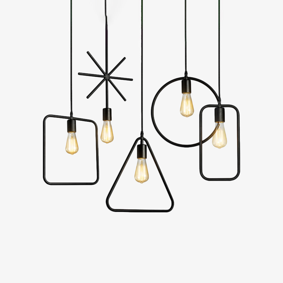 Kenjovik | Geometric Wireframe Silhouette Steel Pendant Light