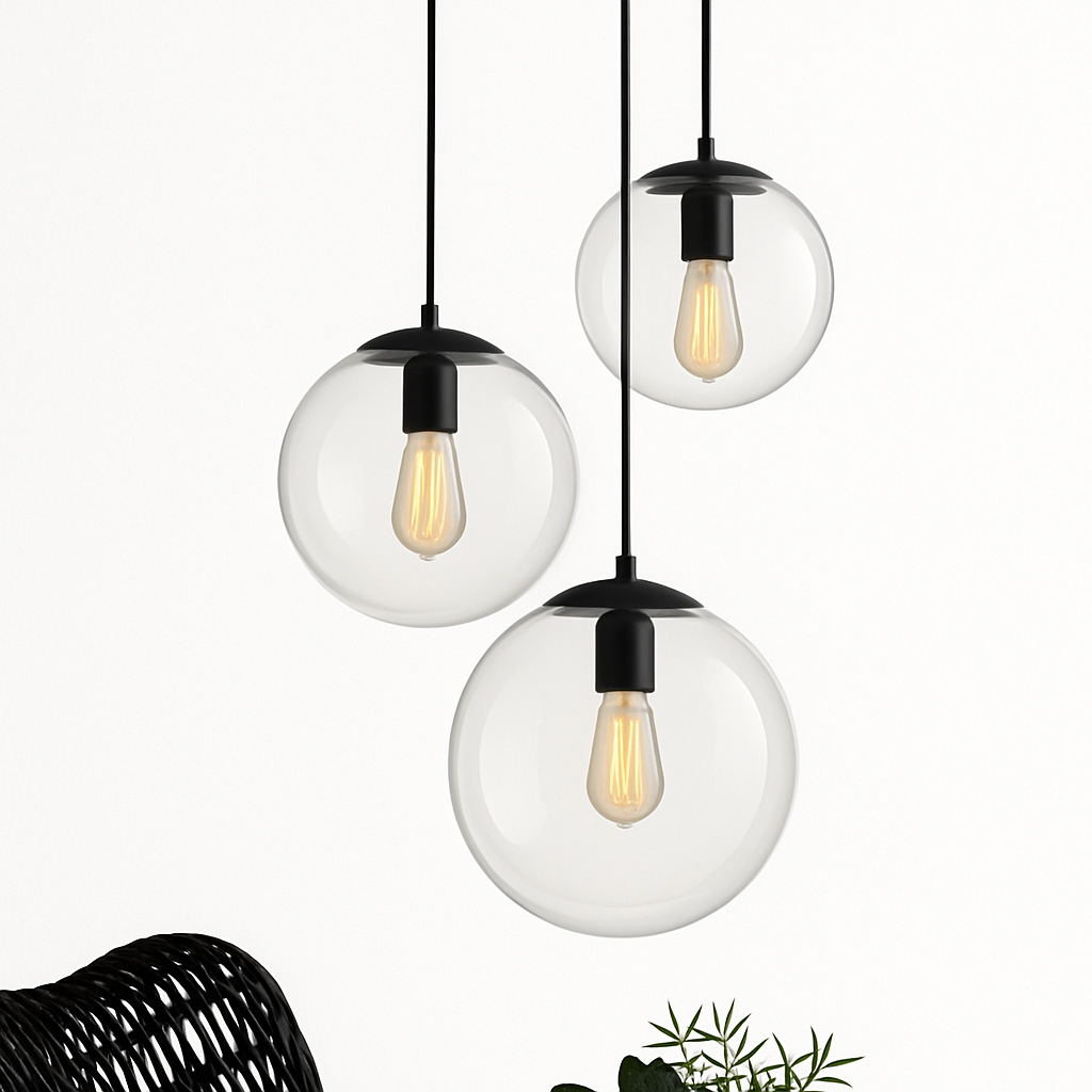 Veliyana | Minimalist Orb Glass Celestial Pendant Light