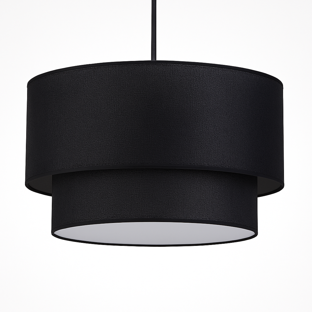 Solvenda | Cylindrical Flax Fabric Minimalist Pendant Light
